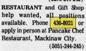 Millers Restaurant and Gift Room - Sep 1974 Ad With Phone Number From Postcard (newer photo)